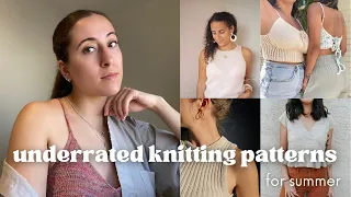 Underrated Summer Knitting Patterns / size inclusive summer t-shirts and sleeveless tops / podcast