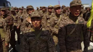 Endurance and courage Mongolian soldiers