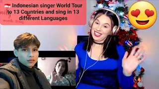 🇮🇩 Indonesian singer World Tour to 13 Countries and sing in 13 different Languages | LikeSimona 🇮🇩