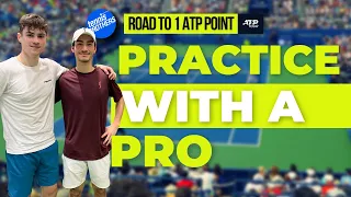 My First Training Session With A Pro | Road To 1 ATP Point