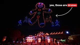 GODZILLA-Inspired Christmas Drone & Home Light Show (Gingerzilla)