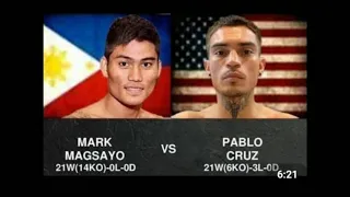 'Congratulation' Magnifico won via 4th round TKO/ Magsayo vs Cruz/April 3 2021