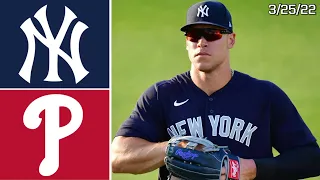 New York Yankees @ Philadelphia Phillies | Spring Training Highlights | 3/25/22