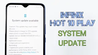 Infinix Hot 10 Play System Update in 2021