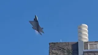 F-22 Raptor Close Flyby with Afterburner 4k UHD