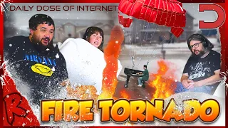 Fire Tornado Spawns on Driveway - @DailyDoseOfInternet | RENEGADES REACT