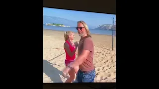 Henry Cole plays beach volleyball in Croatia