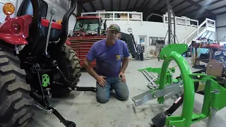 How to connect a SB 165 Sickle Bar Mower to tractor from Small Farm Innovations