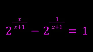 Solving A Nice Exponential Equation