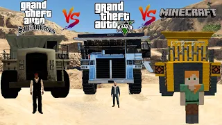 MINECRAFT Dump Truck/ GTA 5 Dump Truck/ GTA San Andreas Dumper Truck (Где лучше?/ Which is best?)