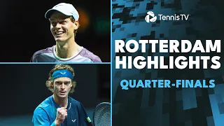 Sinner Takes On Raonic; Rublev, Dimitrov & More | Rotterdam 2024 Quarter-Finals Highlights