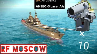 Modern Warships RF Moscow With Full⚡10x ANSEQ-3 Laser AA | Modern Warships Moscow