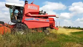 HEMAS FERMER 220,мотор з трактора,молотимо пшеницю
