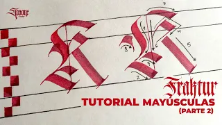 Tutorial de caligrafía gótica Fraktur Mayúsculas (a-z)🖋 | Parte 2