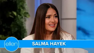 Salma Hayek Scares Her Family Members in the Shower