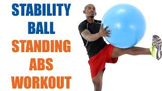 20 Minute Stability Ball Standing Abs Workout for Beginners