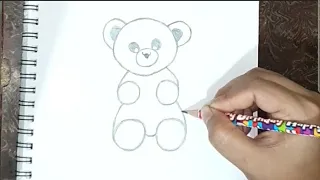 How to Draw Very Easy Teddy Bear Drawing