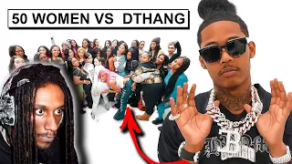 50 WOMEN VS 1 RAPPER DTHANG GZ❤️ #dthang #20v1 #noluvmar