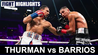 Keith Thurman VS Mario Barrios Full Fight HIGHLIGHTS