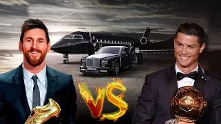 Cristiano Ronaldo vs  Lionel Messi Lifestyle War | Cars, Mansions, Private Jets, Net worth and more