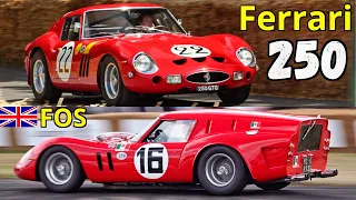 Wonderful Classic Ferrari Trio 😍: 250 GTO, 250 GT "Breadvan" & 250 GTO/64, V12 Sound at Goodwood FOS
