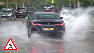 BMW M8 Competition Convertible - Acceleration in the rain!