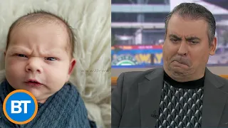 Who has the better grumpy face — Sid or this baby?