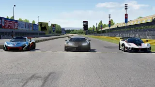 Bugatti Centodieci vs McLaren P1 GTR vs Ferrari FXX-K Evo at Monza Full Course