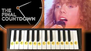 FINAL COUNTDOWN Europe - Famous Songs INTRO - EASY Piano Tutorial with Letters