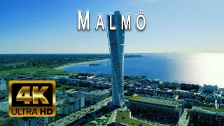 MALMÖ 4K | Sweden 🇸🇪 by Drone | Scenic Relaxation with City Sounds