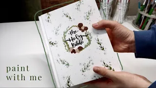 paint with me // customizing a Bible cover // create with me