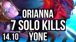 ORIANNA vs YONE (MID) | 8/0/2, 7 solo kills, Legendary | EUW Master | 14.10