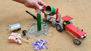 Top the most creatives tractor tractor mini rustic! making miniature for water pump|diy petrol pump