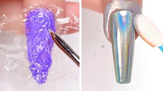 #442 BEST Plastic Wrap Nails Art Ideas | 10 Unique Nails Art Tutorial | Nails Inspiration