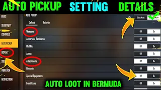 FREE FIRE Auto Pickup Setting 2022 | New trick Auto Loot FREE FIRE | Free Fire