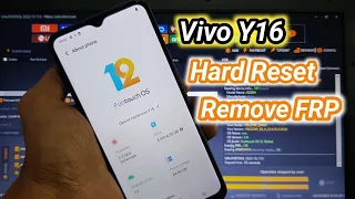 Vivo Y16 Hard reset Remove Screen lock Bypass FRP One click by Unlocktool