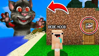 BEBE NOOB VS CREEPYPASTA EL GATO TALKING TOM MINECRAFT TROLL + ROLEPLAY