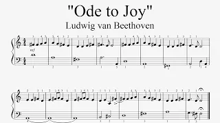 "Ludwig van Beethoven - Ode to Joy" - Piano sheet music (by Tatiana Hyusein)