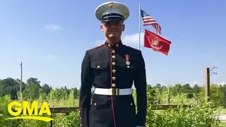 When a Marine missed boot camp graduation, hospital staff took action | GMA