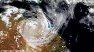 Satellite & Radar Timelapse - Tropical Cyclone Yasi (Update 9)