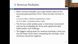 Session 21 (Val Undergrad): Pricing - Peer Groups and Controlling for Differences