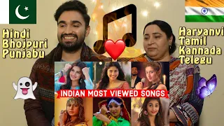 Pakistani Reacts to Top 75 Most Viewed Indian Songs on Youtube of All Time | Desi H&D Reacts