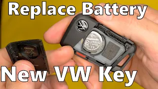 👉How To Replace Battery In New VW Key Fob Volkswagen