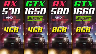 GTX 1650 Super vs. RX 570 vs. RX 580 vs. GTX 1660 Super | in 2021