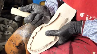 Amazing handmade shoe manufacturing process. Korean handmade shoes master