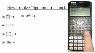 Trigonometric functions using Casio 991EX calculator