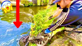 Magnet Fishing a House Built in 1448! Crazy Finds *Cannonball Found*