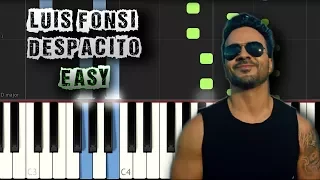Luis Fonsi - Despacito ft. Daddy Yankee - EASY [Piano Tutorial Synthesia] (Download MIDI + Sheets)