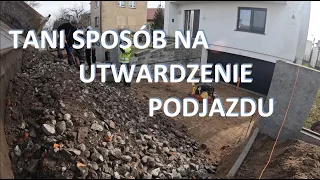 Tani sposób na utwardzenie podjazdu. Guz recykling #brukarzbydgoszcz #brukarz #gehl4625 #zróbtosam