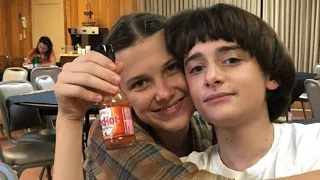 MILLIE BOBBY BROWN & NOAH SCHNAPP CUTE MOMENTS